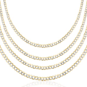 14k gouden Miami Cubaanse schakelketting |  14K geelgouden ketting | Gouden damesketting | 14k massieve Cubaanse kinketting | Witte plaveisel