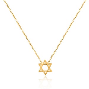 14K Yellow Gold Star of David Pendant | Star of David Pendant | Dainty Necklace | Gold Magen David Necklace | Religious Star Necklace