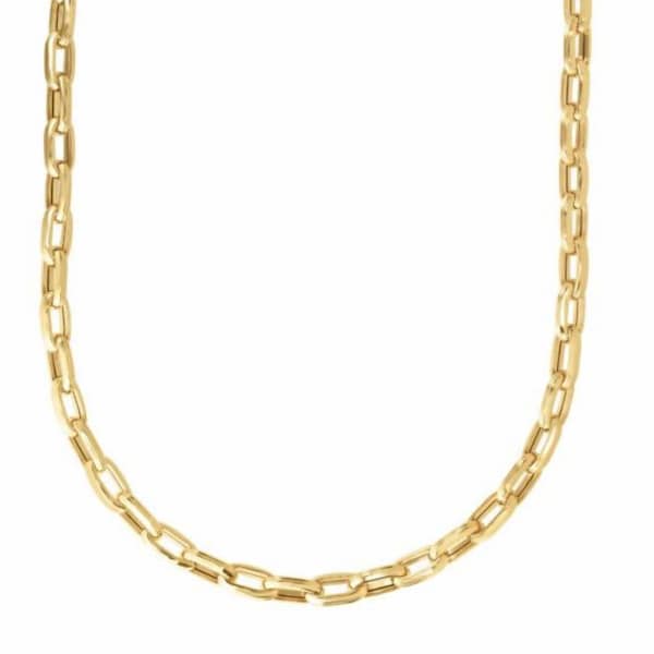 Gold Paper Clip Necklace Etsy