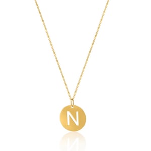 Colar delicado com inicial em ouro amarelo 14k | Colar com corrente inicial | Colar personalizado para mulheres | Colar com letras | Joias personalizadas 14k