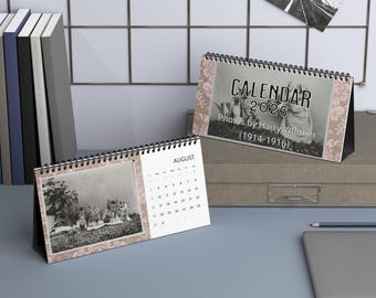 Calendario da parete vintage con gatti 2026, esposizione mensile di gattini vittoriani