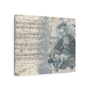 Rustic Mother of Jesus Metal Art Sign, Religious Wall Decor