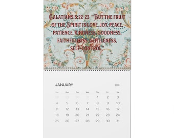 2026 Bible Verse Wall Calendar, Catholic Christian Gift