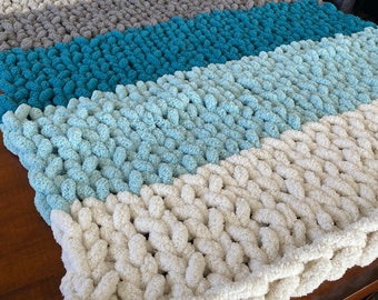 Blues Grays /& Browns Postage Stamp Baby Patchwork Blanket Crochet Toddler Afghan Baby Shower Gift