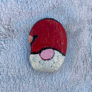 Mr Gnome the painted rock for rock garden