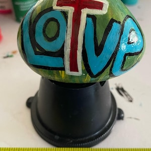 religious inspirational painted rock