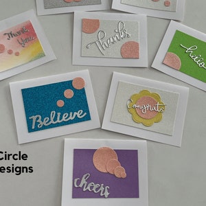 Handcrafted Geometric Notecard Set: All Occasion Cards with Envelopes.