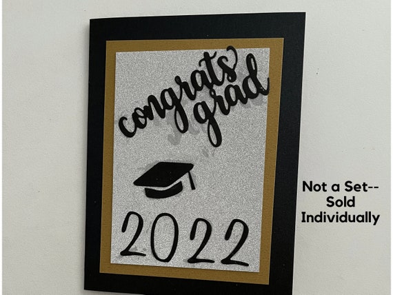 Custom choice of school colors Handmade 2020 Graduation Card Commencement 