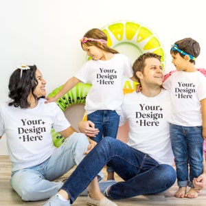 family mockup / vacation mockup / group tshirts mockup / multiple white tshirts mockup / summer mockup / cruise shirt mockup / beach mockup