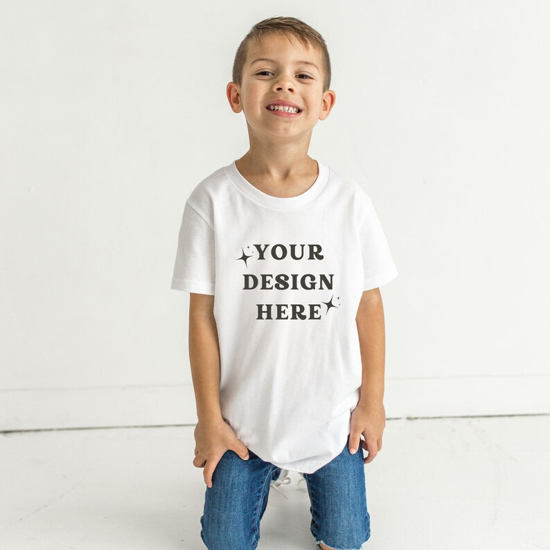 Kids Tshirt Mockup Little Boy Mockup Childs White Shirt Etsy