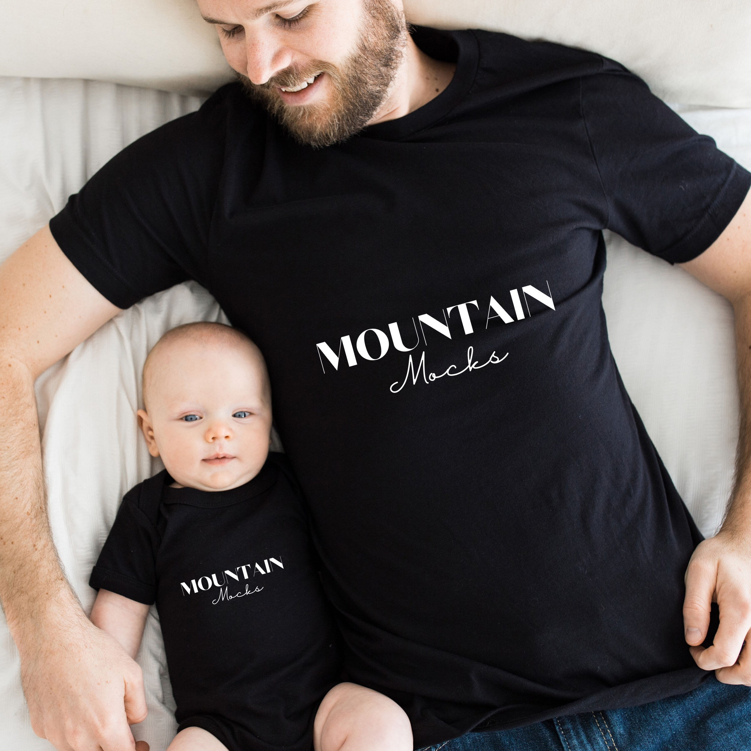 Matching onesies for online dad and baby