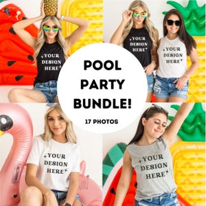Mockup Bundle | Bella Canvas 3001 Mockup | Bella Canvas White Shirt | Tshirt Mockup | White Shirt Mockup | Model Mockup | Summer Shirt Mock