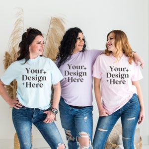 Spring Mockup Multiple Mockup Comfort Colors C1717 Orchid Mockup Blossom Mockup Chambray Mockup C1717 Mockup Model Studio Mockup Boho Mockup