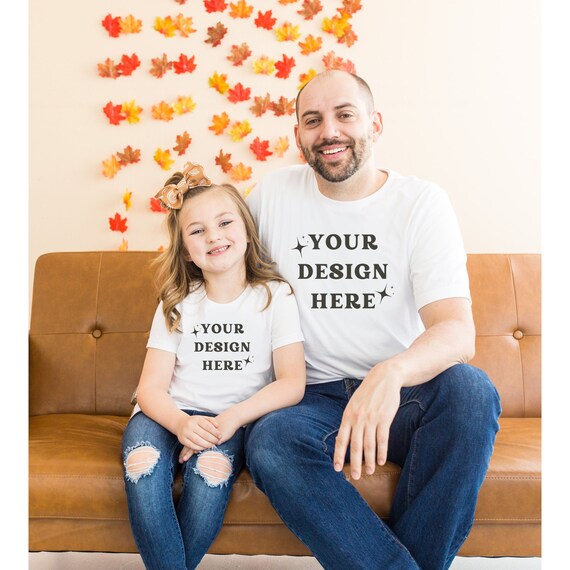 Family Halloween shirt mockup, Halloween mockup Trio Shirt Mock Up bella canvas 3001 mockup t-shirt mock ups mens black/ Burnt Orange /White