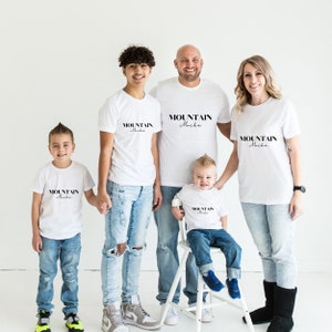 Family Blank White T-shirt Bella Canvas 3001 3001T 100B white mock up shirts, family model mockup, family mockup, Gildan 5100, realistic