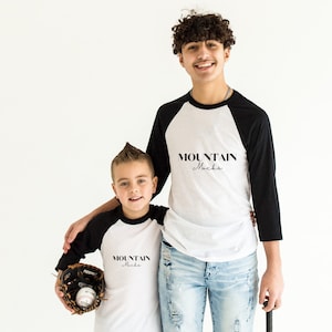 Black and White Raglan Shirt Mockup, 3 Quarter Sleeve Baseball Tee Mockup, Sports Mockup, Baseball Jersey Mockup, Bella Canvas 3200 Mockup