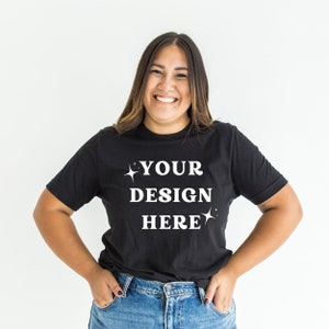 Black Bella Canvas Shirt Mockup 3001 Tshirt Mock Up Stock Foto T-Shirt Mockup SVG Mockup Sublimation JPG Digitaler Download