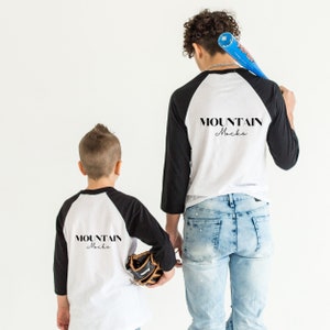Black and White Raglan Shirt Mockup, 3 Quarter Sleeve Baseball Tee Mockup, Sports Mockup, Baseball Jersey Mockup, Bella Canvas 3200 Mockup