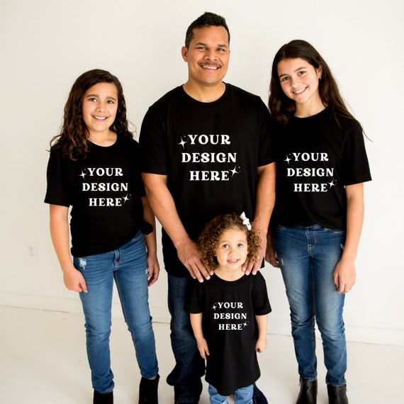 Dad Mockup Girl Dad Mockup Family Mockup Black Shirt | Etsy