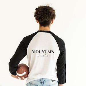 Black and White Raglan Shirt Mockup, 3 Quarter Sleeve Baseball Tee Mockup, Sports Mockup, Baseball Jersey Mockup, Bella Canvas 3200 Mockup