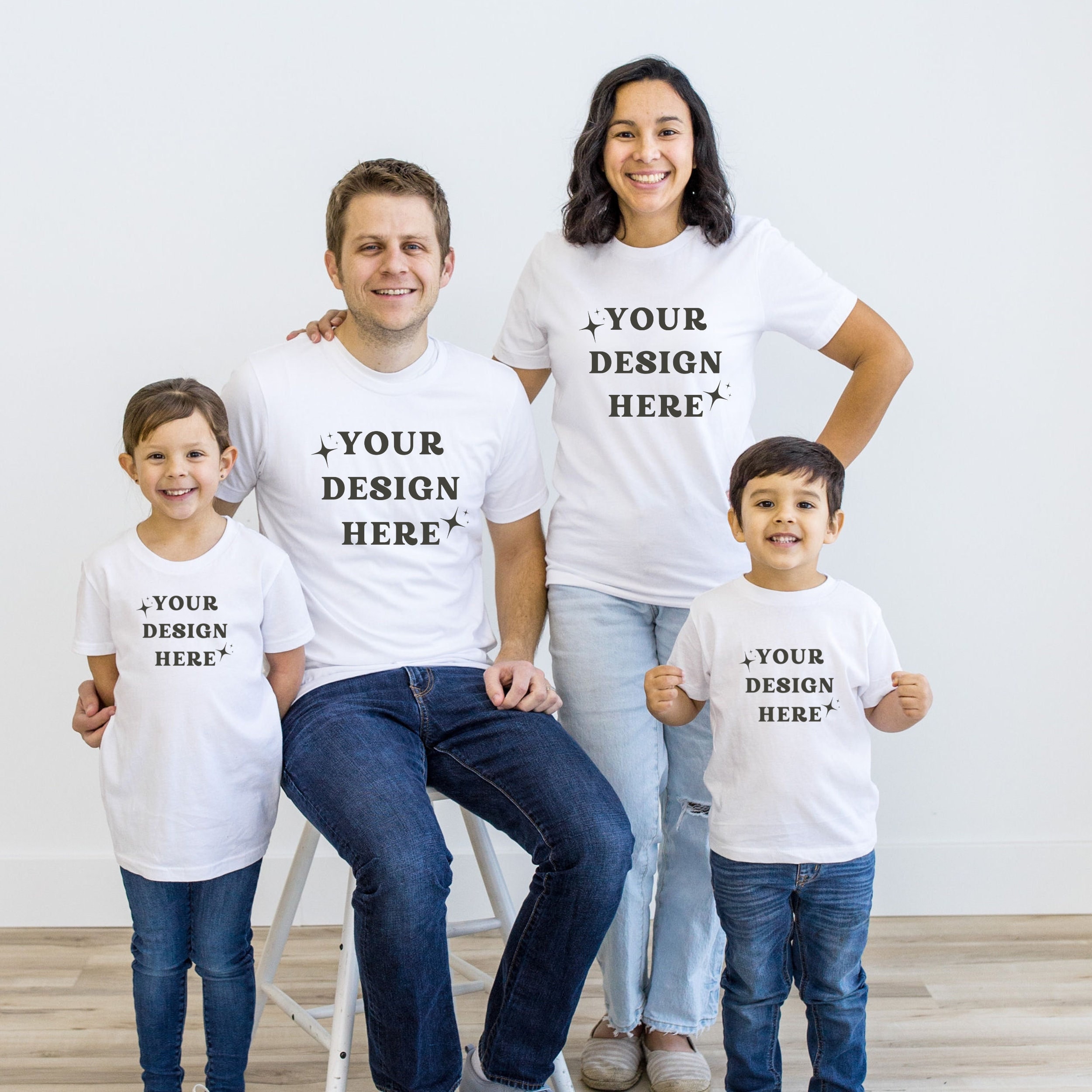 Family Blank White T-shirt Bella Canvas 3001 3001T 100B