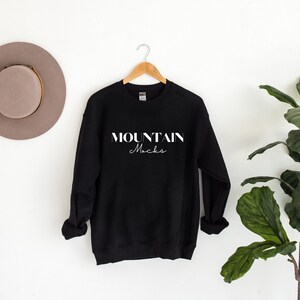 Gildan 18000 Mockup, Black Gildan Sweatshirt Mockup, Gildan Boho Mockup, Hanging Mockup, simple black hanging gildan sweatshirt mockup