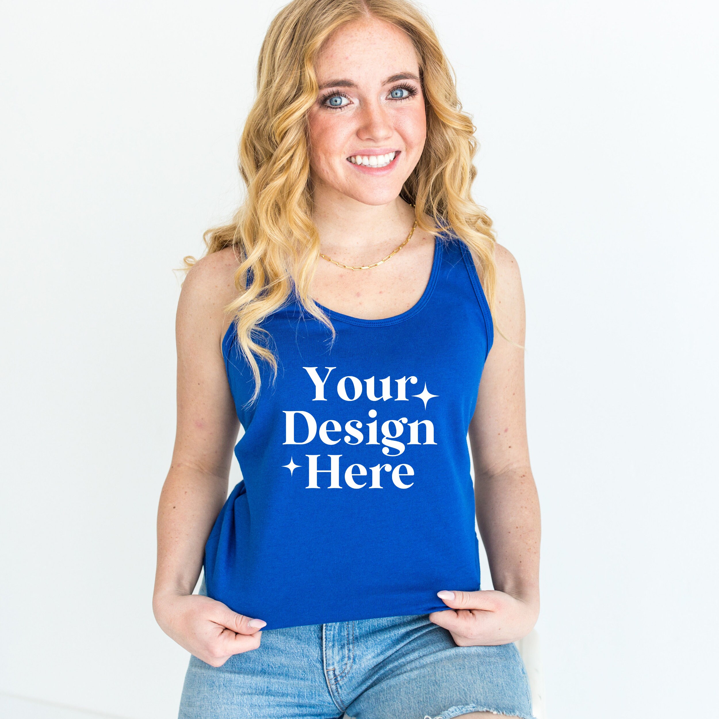 royal blue womens tank top