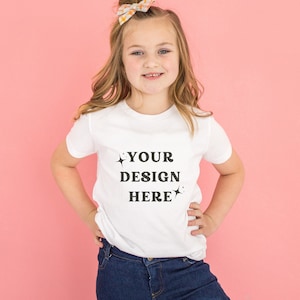 Toddler shirt mockup, White toddler t-shirt mockup, boy shirt mockup, flat lay mockups, kid jean children shirt mockup, kids white t shirt