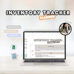Inventory Tracker Spreadsheet | Small Business Inventory Template Excel Google Sheets | Inventory Management Log Order Tracker