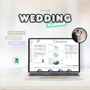 Wedding Planner Spreadsheet | Planner Wedding | Budget Tracker | Wedding Planner Bundle Google Sheet Checklist Guest List Digital Template