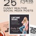 25 Funny Real Estate Social Media Templates | Realtor Marketing Canva ...