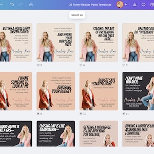 25 Funny Real Estate Social Media Templates | Realtor Marketing Canva ...