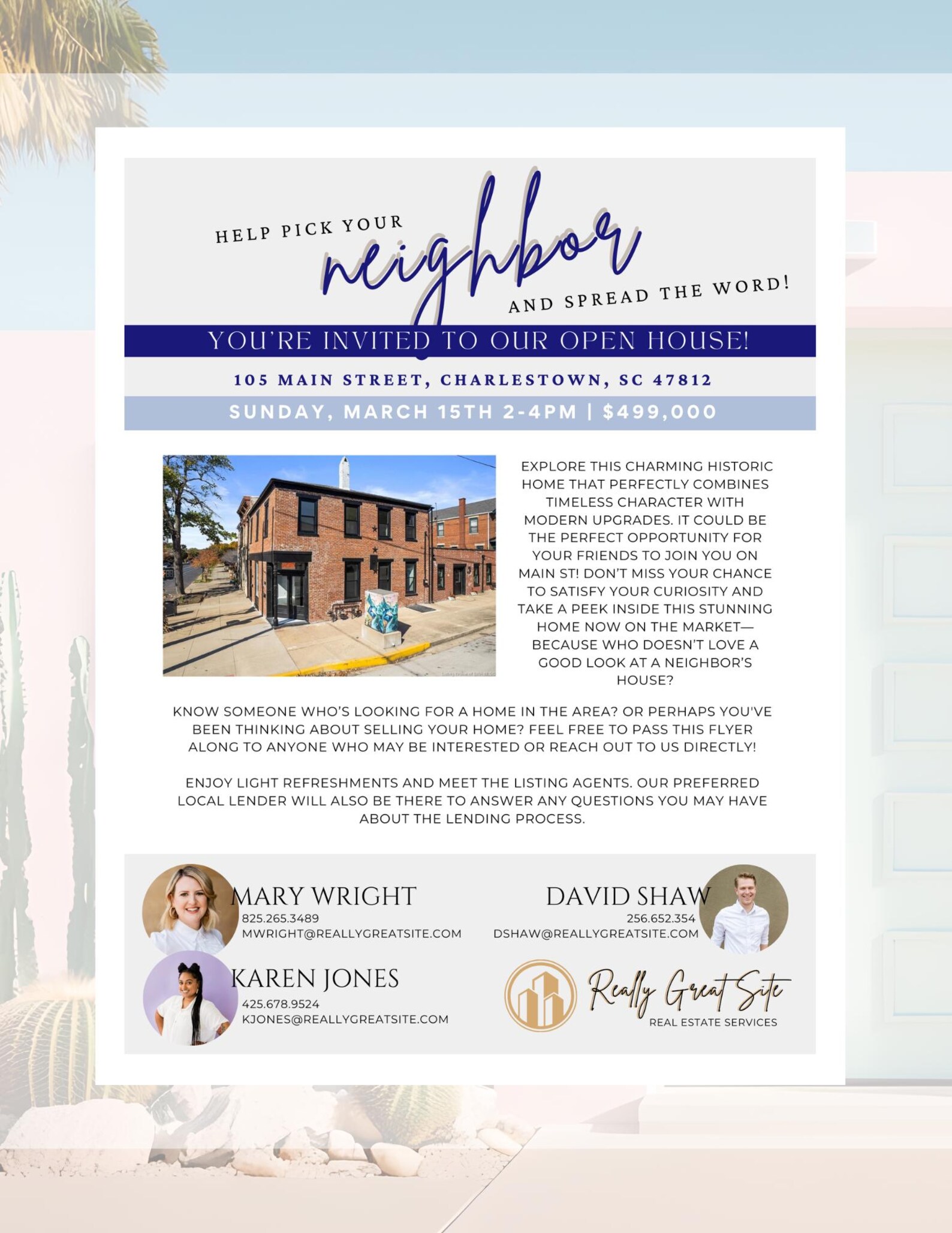 Help Pick Your Neighbor and Spread the Word | Customizable Real Estate ...