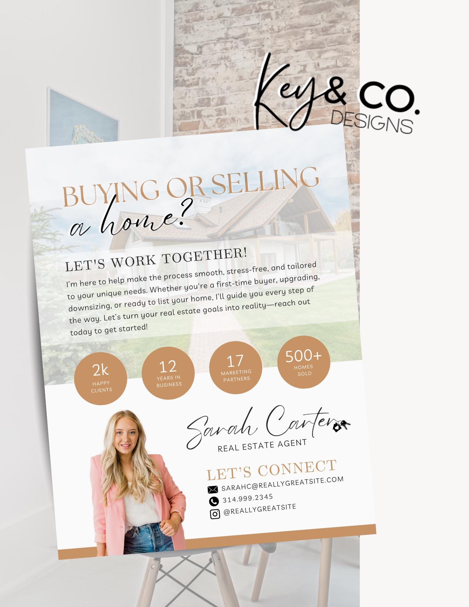 Real Estate Marketing Flyer Template: Realtor Farming, New Client Acquisition (Digital Download)
