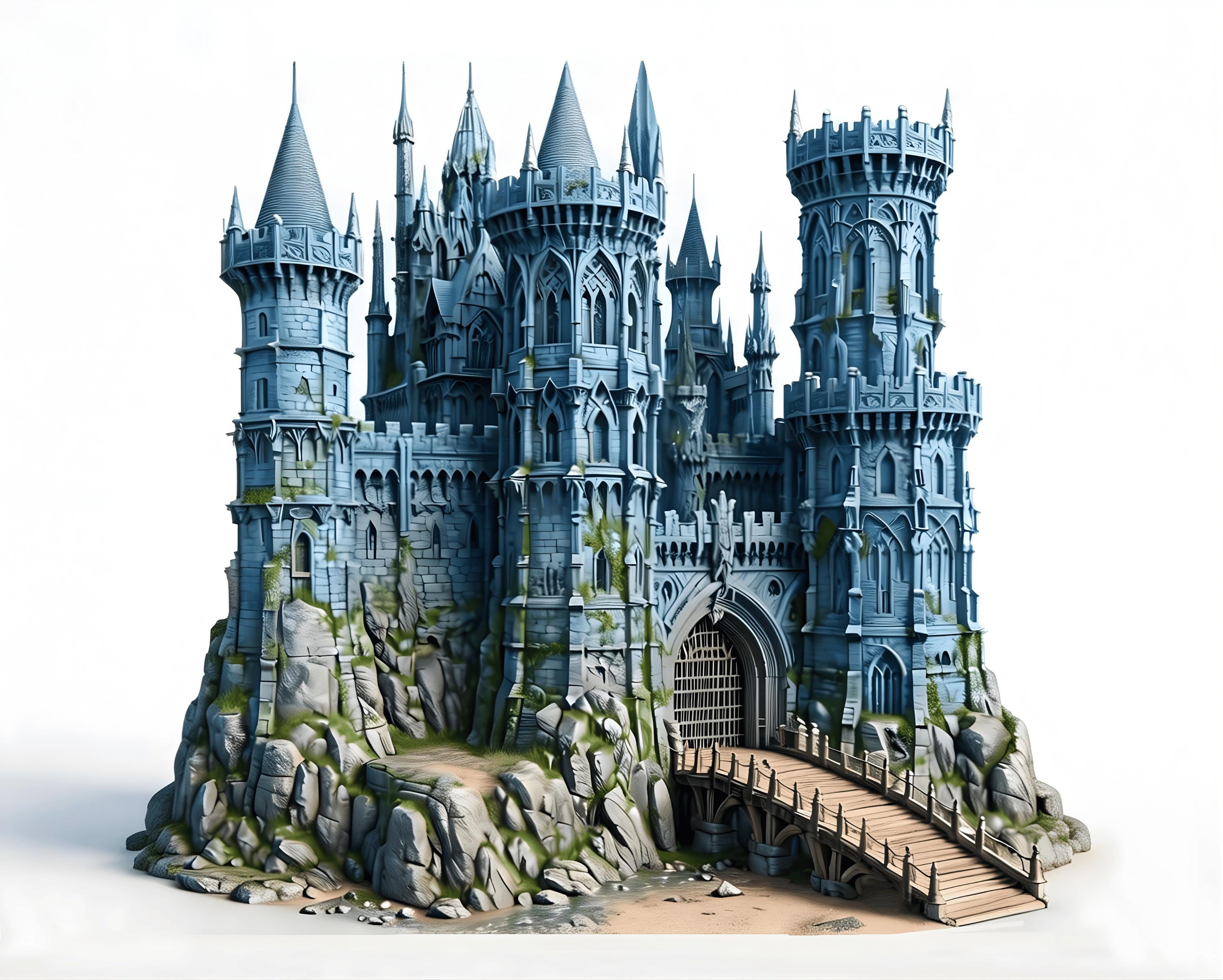 Noble Mansion - Terrain modulaire gothique pour jeux de table de 28 mm-32 mm Paysages fantastiques imprimés en 3D Noble Mansion - Terrain modulaire gothique pour jeux de table de 28 mm-32 mm Paysages fantastiques imprimés en 3D