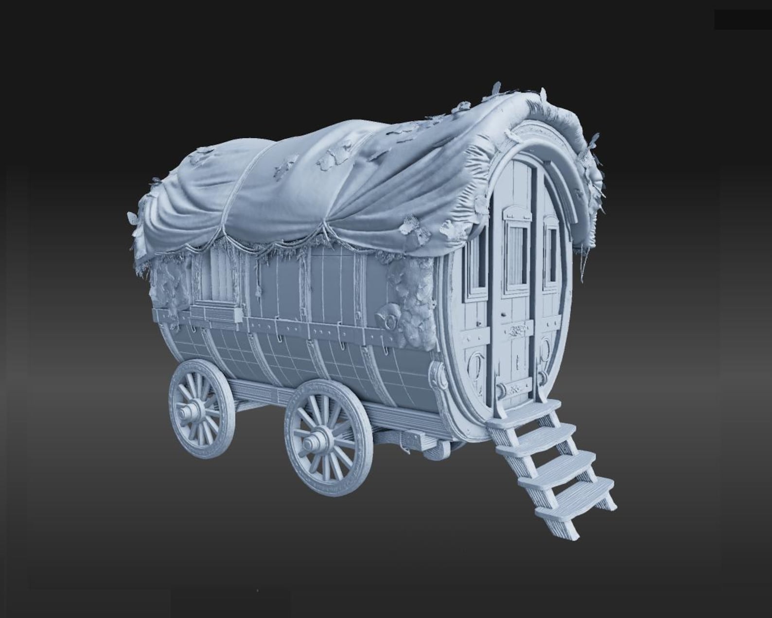 Fantasy Caravan STL | Gypsy Wagon 3D Model for Diorama & RPG - Etsy