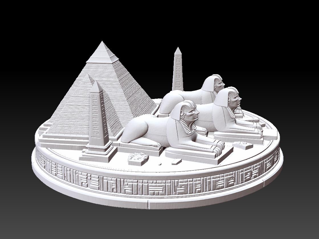 Giza Pyramid & Sphinx Diorama STL | Ancient Egypt 3D Printable Model ...