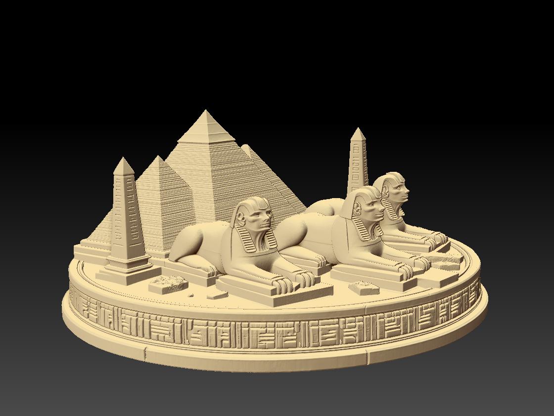 Giza Pyramid & Sphinx Diorama STL | Ancient Egypt 3D Printable Model ...