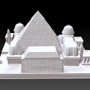 Egyptian Pyramid & Sphinx STL | Ancient Egypt Diorama Model | Highly ...