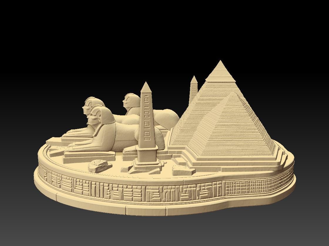 Giza Pyramid & Sphinx Diorama STL | Ancient Egypt 3D Printable Model ...