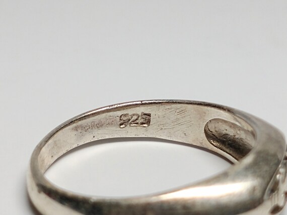 Vintage Sterling Silver Open Work Stackable Ring - image 5