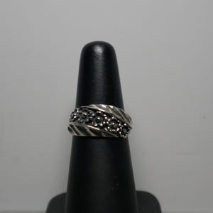 Vintage Sterling Silber Blumen Band