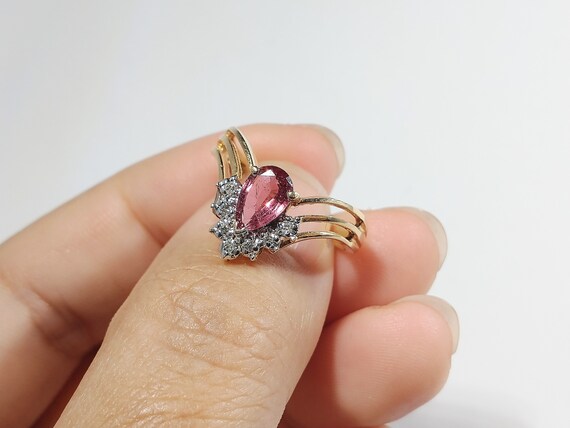 Vintage 14k Ruby and Diamond Ring - image 8