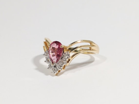 Vintage 14k Ruby and Diamond Ring - image 1