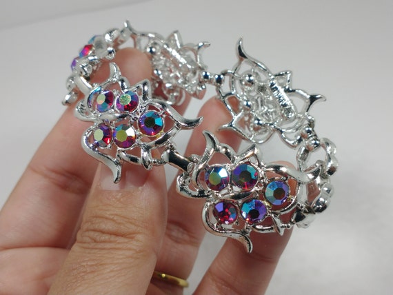 Vintage Sarah Coventry Aurora Borealis Silver Ton… - image 3