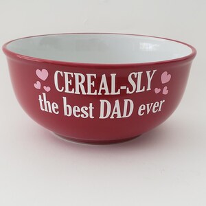 Personalized Cerealsly The Best Dad Cereal Bowl, Grampa Gift for Christmas, Custom Cereal Bowl, Christmas Gift Idea for Kids, Grinch