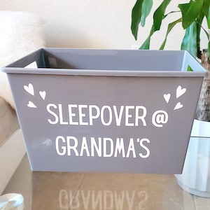Personalized Plastic Bucket – Custom Message, Name, Event | Sleepover, Gifts, Parties, Storage, Grandma’s House, Custom Birtday Name Basket