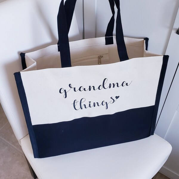 grandma things Tote bag -personalized grandma gift- mothers day gift for grandma-new grandma gift-gifts for grandma- Mom Tote Bag Mommy Bag