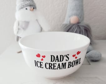 Dad's Ice Cream Bowl, Grandpa's Ice Cream Bowl, Ice Cream Bowl, Ice Cream, Breakfast Bowl, Dad's Cereal Bowl, Cereal Bowl, Cereal, Kids Bowl