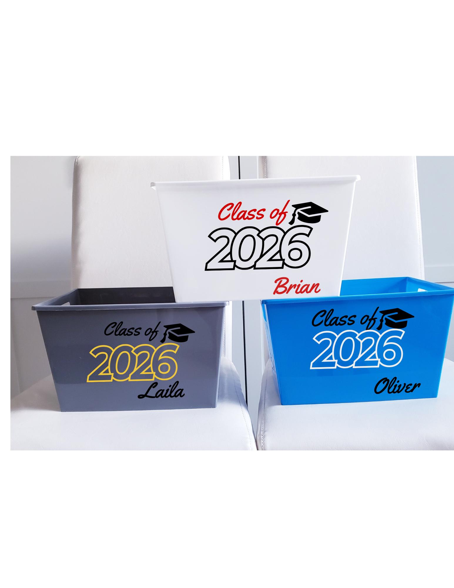 Personalized Graduation Name Bucket Class of 2026, Custom High School ...